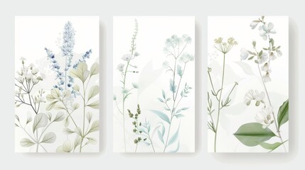 Spring Floral Design for Greeting Cards Generative AI