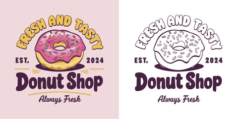 fresh and tasty donut shop, 2024 National Doughnut Day vector design