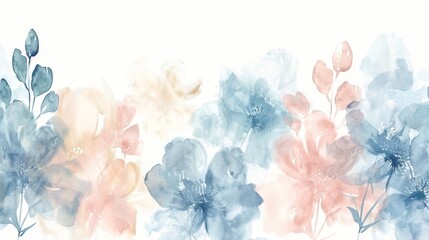 Delicate Floral Pattern on Earthy Background Generative AI