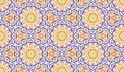 overlay pattern seamless texture in a  bright geometric floral pattern