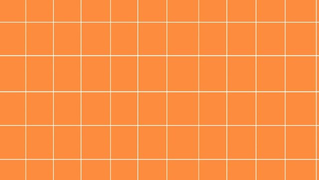 grid line animation on orange background