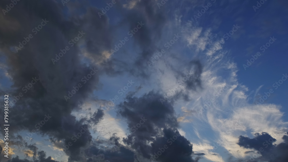 Wall mural Beautiful sunset sky