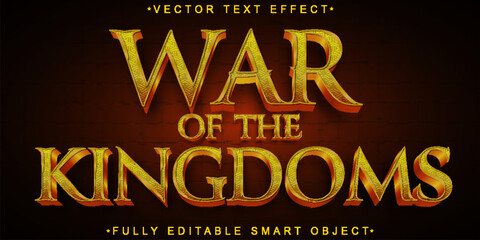 Historic War Of The Kingdoms Vector Fully Editable Smart Object Text Effect