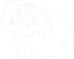 Obraz premium hippopotamus outline