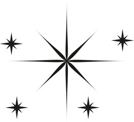 Abstract starburst pattern vector with twinkling accents