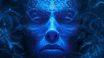 Abstract, Spiritual, Portrait, Art, Mind, Soul, Meditation, Energy, Harmony, Connection, Universe, Transcendence, Surreal, Esoteric, Ethereal, Inner self, Consciousness, Enlightenment, Symbolism