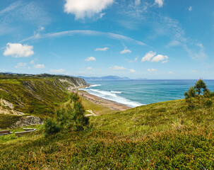 Beach Azkorri or Gorrondatxe in Getxo town, Biscay, Basque Country (Spain).