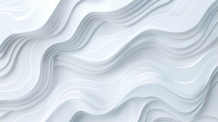 Modern Paper Cut Background with Wavy Layers Generative AI