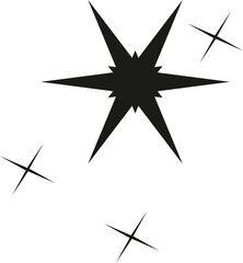 Abstract black sparkle stars