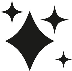 Modern black star icons