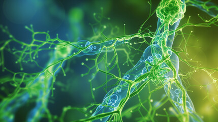 nerves, lymphatic system, nervous system, anatomy, biology, medical, health, science, neurons, dendrites, axons, nerve fibers, ganglia, synapses, myelin sheath, central nervous system