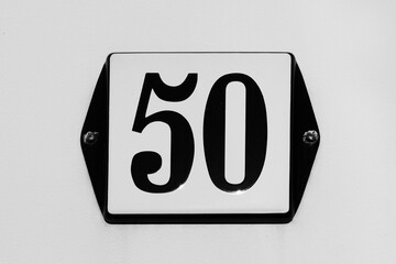Nummer Zahl Ziffer 50 für Geburtstag oder Jubiläum
