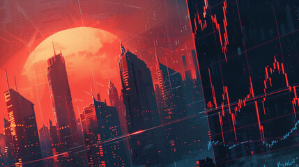 Naklejka premium Trading, crypto, stocks, investment, finance, market, cryptocurrency, blockchain, Wall Street, day trading, forex, digital currency, shares, trading platform, stock market, investment