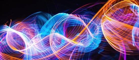 Abstract neon lights glowing colorful background