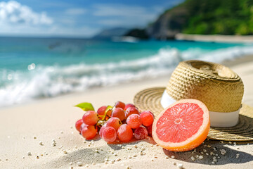 Creative trendy summertime banner mockup. Summer shopping sales and vacation concept.