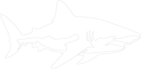lemon shark outline