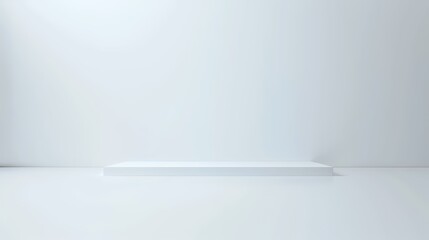 White empty room with white walls and floor. 3d rendering.