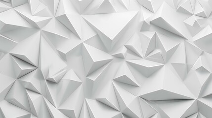 Abstract 3d rendering of chaotic polygonal shape. Futuristic background design.