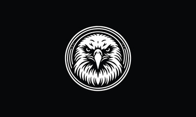Eagle head with circle, eagle design 