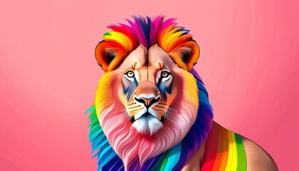 lion, background, material, illustration, art, graphic, design, cool, designer, Generative AI - obrazy, fototapety, plakaty