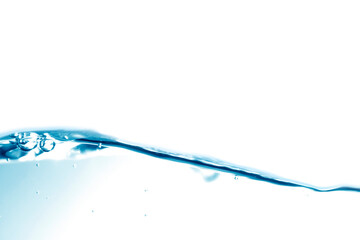 Image of water waves and blue bubbles.