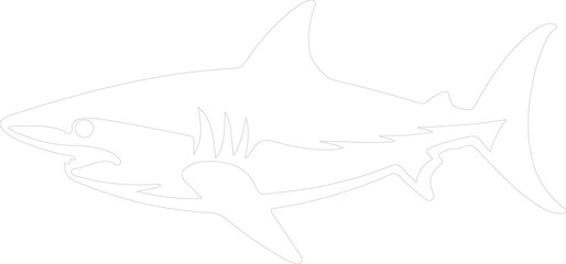 Obraz premium mako shark outline