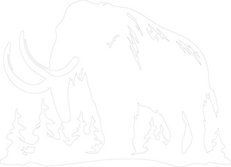 Obraz premium mammoth outline