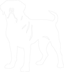 Obraz premium mastiff outline