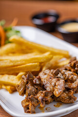 Gizzards Crispy, golden and full of flavor, with French fries