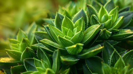 Fototapeta premium Close-up of lush green foliage
