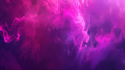 Vivid Purple and Pink Nebula-Like Clouds - obrazy, fototapety, plakaty