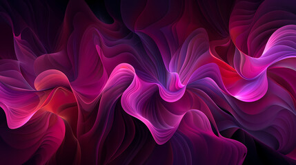 Swirling Pink and Purple Abstract Digital Artwork - obrazy, fototapety, plakaty