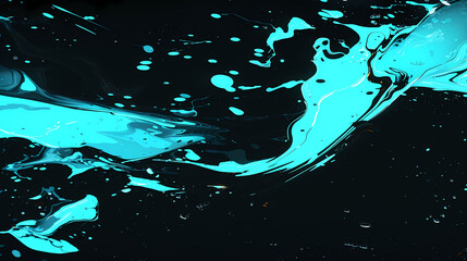 Abstract Black Background With Blue and White Paint Splatters - obrazy, fototapety, plakaty