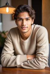 Obraz premium A portrait photo of a beautiful brown man