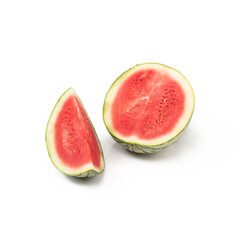slice watermelon fruit isolated on white background. clipping path included.