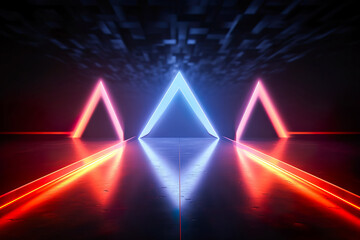Futuristic Neon Triangle Lights
