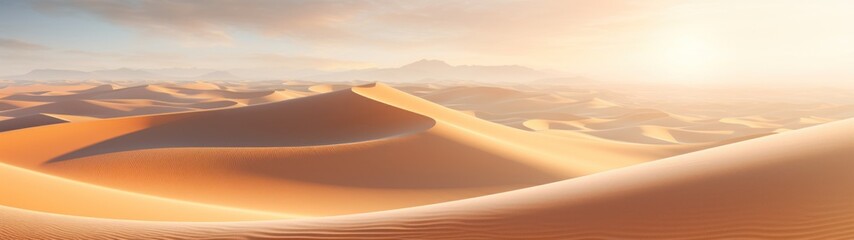 Golden Sand Dunes at Sunrise