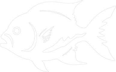 Obraz premium piranha outline