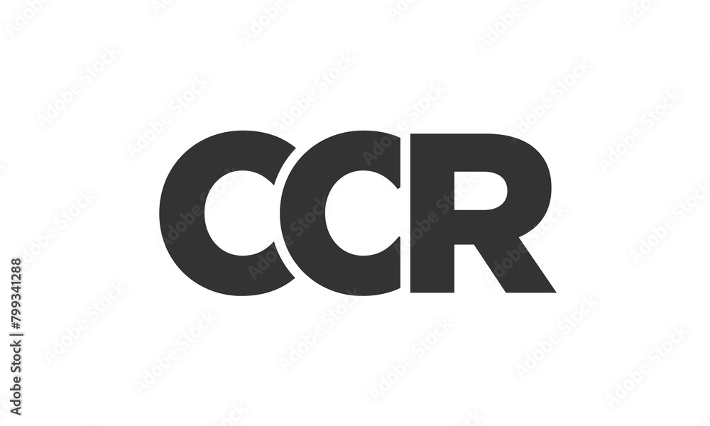 Poster ccr logo design template with strong and modern bold text. initial based vector logotype featuring s
