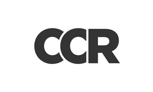 CCR logo design template with strong and modern bold text. Initial based vector logotype featuring simple and minimal typography. Trendy company identity.