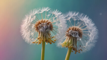 Stunning fluffy dandelion macro banner