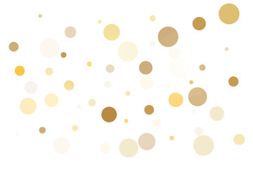 Golden glitter confetti on a white background. Illustration of a drop of shiny particles. Decorative element. Luxury background for your design, cards, invitations, gift, vip.