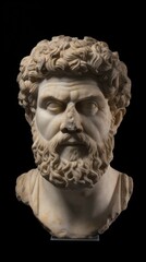 Ancient marble bust of a bearded man