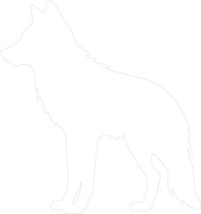 red wolf outline