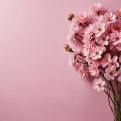 a frame decorated with spring flowers