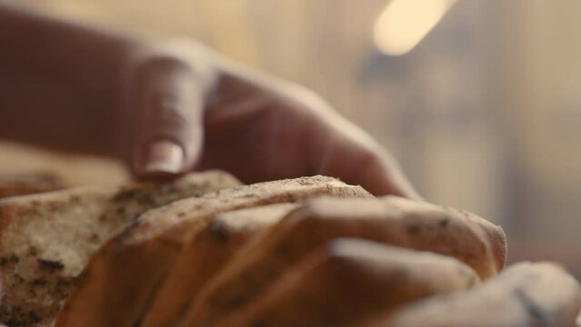 Steam rising from freshly baked bread