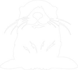 Obraz premium sea otter outline