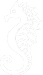 Fototapeta premium seahorse outline
