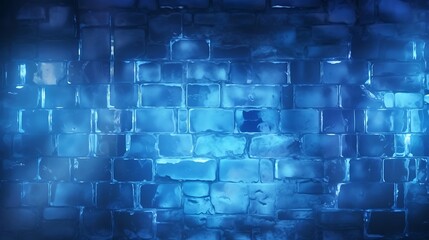 Sky Blue Brick Pattern Background: Illuminated with Soft Light for a Serene and Modern Atmosphere