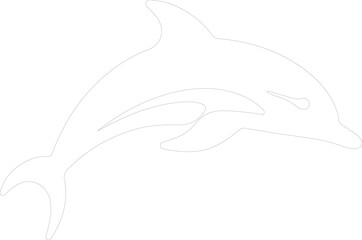 Obraz premium spectacled porpoise outline